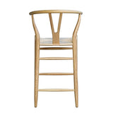 Tabourets de bar pivotants avec dos, Chaise High Bar wo-od Bar Wishbone Salle à manger Salle à manger Naturel Rattan Chaise de salle à manger by CHENGSYSTE ( Color : Brown , Size : 57*61*107*77cm )