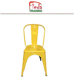 Fleda TRADING Chaises en métal de Style Industriel-Chic Package DE 4 Pieces Tolix Design Couleurs Mixtes