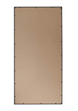 Direkte Import Miroir sur Pied en métal Noir/Argent - Miroir Long rectangulaire [220 x 110 x 3cm] | Design Danois | Miroir de Chambre sur Pied | Vertical et Horizontal