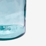 Grande Bouteille en Verre Recyclé Transparent au Design Lisse - Carafe en Verre de Style Méditerranéen Fabriquée à la Main Pour la Décoration de la Maison et du Jardin