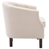 vidaXL Fauteuil avec Revêtement en Tissu Beige Salon Salle de Séjour Canapé