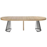 Paris Prix - Table De Repas Ronde Virginia 110-260cm Beige