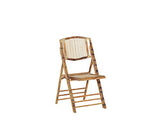 Beliani - Lot de 4 Chaises Pliantes - Trentor - en Bambou et Rotin, Marron