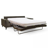 Canapé Convertible en Velours 3 Places Vert Kaki