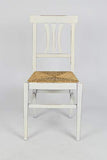 t m c s Tommychairs - Set 4 chaises Artemisia pour Cuisine, Bar et Salle à Manger en Style Shabby Chic, Structure en Bois de hêtre Vieilli à la Main et Assise en Paille