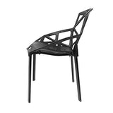 Zoternen Chaises de Salle à Manger Chaise Creuse Créatif Chaise de Café Ergonomique Chaise Jardin Décoration pour Maison Jardin Bureau Salon Café Bar, Noir