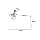 Department Store Appliques murales Étude Lumière créative Loft Fer Salon Nuit Chambre Applique Simple personnalisé réglable Lampes Moderne gaule Wall Light (Color : Black)