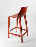 Mahi Mahi - Lot de 2 Tabourets de Cuisine Design Moderne en Polypropylène Coloré - H 76 - Rouge Rouille