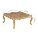 N/O Profitez de Vos achats avec Table Basse 80x80x40 cm Bois de manguier Massif