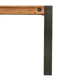 Meubletmoi Table Repas Extensible Style Industriel/Structure métal et Plateau en Bois d'acacia / 160/210 x 90 cm/Facture et Finitions soignées – Collection Workshop