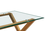 Movian Marque Amazon Table à Manger Rectangulaire 150x85x75cm Chêne Massif Verre Trempé