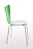 Chaise Empilable Calisto en Bois - Assise Ergonomique - Chaise de Salle d'Attente en Bois Chaise, Hauteur Assise 45 cm -Couleurs au Choix:, Couleur:Vert