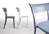 SARETINA Chaise polypropylène design empilable, pour salle à manger, bar et cuisine, aussi pour extérieur - 8 couleurs (4, vert acide)