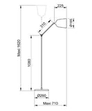 Aluminor MEKANO LS O Lampadaire, métal, E27, 40 W, Orange, 16,5 cm
