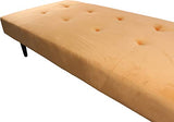 Nimara Charlie Daybed en Velours et Tissu | Lit de Jour en Velours avec appuie-tête, Oreiller, Vendu avec Pieds en Bois Noir | Dimensions : 80 x 200 cm