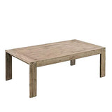EBTOOLS Table basse laquée élégante en bois d'acacia massif avec finition brossée 110 x 60 x 40 cm