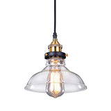 SISVIV Suspension Luminaire Industrielle Vintage Rétro Verre Lustre Lampe Suspendue Edison Culot E27 Éclairage de Plafond pour Cuisine Salle à manger Salon Chambre Restaurant 20CM