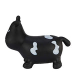 Tootiny Vache sauteuse, Jouet Gonflable en Caoutchouc de Haute qualité avec Pompe, pour Enfants à partir du 12 Mois de Vie,6 Couleurs Pastel (Black )