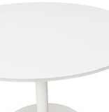 Alterego - Table de Bureau/à Diner Ronde 'Orlando' Blanche - Ø 120 cm