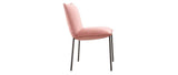 Miliboo Chaises Design Velours Rose (Lot de 2) Solace