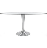 Alterego - Table à dîner design 'KRYSTAL' ovale en verre - 160x108 cm