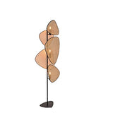 MINDONG HZH Lampadaire noir éclairage cannage tissé lampadaire chambre lumineuse décoration lampe de table salon chevet