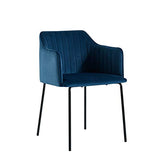 EMT CASA Lot de 2 Chaise scandinave, chaise de salle à manger en velours, pieds métalliques stables