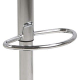 AC Design Furniture Jack Tabourets de Bar Lot de 2, H: 104 x l: 54,5 x P: 48,5 cm, Blanc/Noir/Chrome, Faux Cuir/Métal, 2 pc