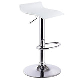 WOLTU 1 x Tabouret de Bar Design en Similicuir,Tabouret Anti-dérapante,Blanc BH11ws-1