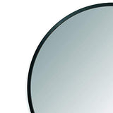 Umbra Hub Miroir Mural Rond Avec Cadre En Caoutchouc Pour Salon, Salle De Bain, Chambre, Entrée et Bien Plus Encore, Noir, 61cm 1008243-040