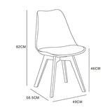 mcc direct Lot de 2 chaises de salle à manger, de cuisine, de bureau, chaise design Eva (jaune)
