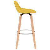 vidaXL Tabourets de Bar Lot de 2 Jaune Moutarde Tissu