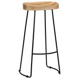 vidaXL 2X Bois de Manguier Massif Tabourets de Bar Chaise de Bar Chaise de Bistrot Chaise de Salle à Manger Chaise Haute Pub Cuisine Comptoir 45x40x78cm