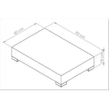 Mobili Fiver, iCube 90 Table de Salon, Mélaminé, chêne naturel, 90 x 60 x 18 cm
