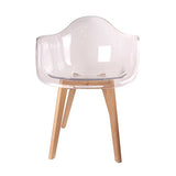 THE HOME DECO FACTORY Fauteuil scandinave - H. 86 cm - Transparent