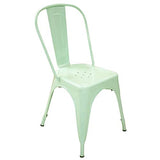 Ventemeublesonline Pack 4 CHAISES LANK Vertes