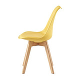mcc direct Lot de 2 chaises de salle à manger, de cuisine, de bureau, chaise design Eva (jaune)