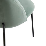 EMT CASA Lot de 2 Chaises Scandinave Chaise de Salle à Manger Chaises en Velours Rose Pieds en métal Imitation Bois (Vert)