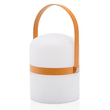 LUUK LIFESTYLE Lampe LED portable design scandinave, lanterne sans fil, lampe de table, luminosité réglable, USB, terrasse, intérieur et extérieur jardin, étanche IP 44, rechargeable, anse curry