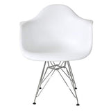 Ventemeublesonline Pack 4 FAUTEUILS Tower Chrome Blancs
