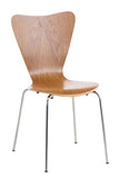 Chaise Empilable Calisto en Bois - Assise Ergonomique - Chaise de Salle d'Attente en Bois Chaise, Hauteur Assise 45 cm -Couleurs au Choix:, Couleur:chêne