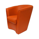 LIBEROSHOPPING.eu - LA TUA CASA IN UN CLIK Fauteuil de Chambre en Cuir écologique Valentina rembourré de Haute qualité (Orange)