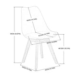 H.J WeDoo Lot de 4 chaises de Salle à Manger scandinaves, Chaises Rétro Bois de hêtre Massif- Blanc