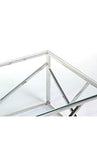 Santiago Pons - Table Basse Verre et Chrome Cristal