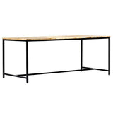 vidaXL Bois de Manguier Massif Brut Table à Dîner Table de Salle à Manger Table de Cuisine Table de Repas Table à Manger Maison Intérieur 180x90x75 cm