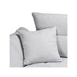 Tousmesmeubles Canapé méridienne Convertible Gris Clair/Or - PUNAUIA - L 177/235 x l 85 x H 85 - Neuf
