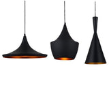 LightInTheBox Plafonnier à 3 Suspensions en Aluminium Noir Style Industriel Montage Encastré au Plafond pour Salle à manger, Chambre à coucher Eclairage de Lustres Suspendus sans Ampoule E26 / E27 Max 60W[Classe énergétique A]