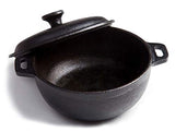 THE CHEF COLLECTION – Cocotte ronde, fonte naturelle non émaillée, pour cuisiner naturellement avec le goût authentique des aliments, 0.5 L,13,5x13,5x6,0 cm