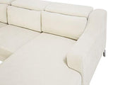 Beliani - Canapé d'angle - Glosli - Velours, Beige