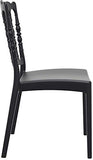 Lot de 4 chaises empilables Napoleon en Polypropylene NOIR